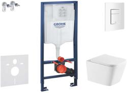 GROHE Rapid SL - Előfali szerelő készlet, Arkas I WC és softclose ülőke, Skate Cosmopolitan vezérlőgomb, alpesi fehér SANI11BA3115 (SANI11BA3115)