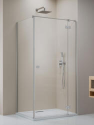 Radaway Essenza 8 Brushed Nickel KDJ szögletes szálcsiszolt króm zuhanykabin 110x80 átlátszó balos