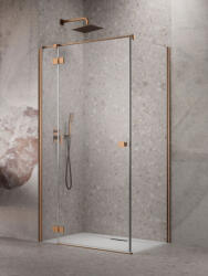 Radaway Essenza 8 Brushed Copper KDJ szögletes szálcsiszolt réz zuhanykabin 110x120 átlátszó jobbos