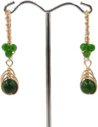  Krómdiopszid beszúrós gömb fülbevaló