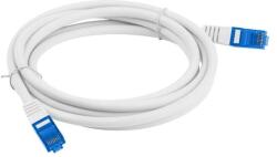 Lanberg Cablu ecranat S / FTP, Lanberg 42473, cat. 6A, mufa 2xRJ45, lungime 1m, AWG 26, 500 MHz, de legatura retea, ethernet, Alb (PCF6A-10CC-0100-W)