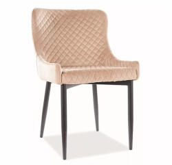 SIGNAL MEBLE Colin B Bársony Étkezőszék Bézs Steppelt Kárpitozással