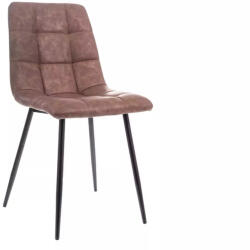 SIGNAL MEBLE Look Modern Műbőr Étkezőszék Barna Steppelt