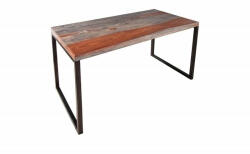 Invicta Elements Sheesham Íróasztal Füstölt Paliszander Fém 118 cm