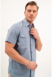 BUDMIL Rövid ujjú ing Férfi M kék (5996408900712)