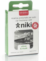 Mr&Mrs Fragrance Niki Citrus & Musk utántöltő illat autóba