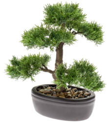 DekorPlaza Cédrus Bonsai 32 Cm Antracit Színü Kaspóban 420001