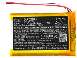 Cameron sino Li-Polymer Akku 3.7v / 3000mah, Eufy Bat-Jsy-Bl Kompatibilis, Fekete