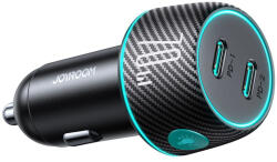 JOYROOM autós töltő C+C, 70W, LED világítással, fekete (JR-CCN02) (JR-CCN02-BLK)