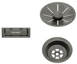 BLANCO InFino lefolyókészlet C-túlfolyóval, szatén sötét acél (206900)
