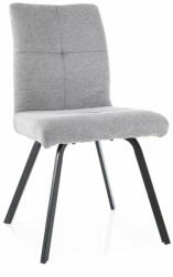 SIGNAL MEBLE Swing Brego Modern Étkezőszék Szövet Szürke Fekete Fogantyús
