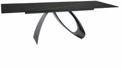 SIGNAL MEBLE Diuna Ceramic Noir Desire Bővíthető Üvegkerámia Étkezőasztal Matt Fekete