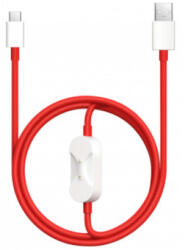OnePlus Dl162 adatkábel, töltőkábel + okosóra töltő kábel, piros (USB-A to USB-C, Pogo Pin, 80W, 8A, 2M, 2in1, 5461100665)
