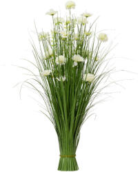 DekorPlaza Élethű Műnövény Babarózsával, Hortenziával, Heronsbillel, Zefirvirággal 35x35x100 Cm 830474