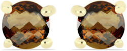  Arannyal Bevont Ezüst Fülbevaló Kognak Kvarccal, Y63603