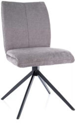SIGNAL MEBLE Coco I Vardo Forgó Étkezőszék Szürke Szövet Fekete Vázzal