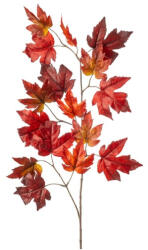 DekorPlaza Élethű Juharlevél Ág 110 Cm - Piros, Őszi Dekorációhoz 434588