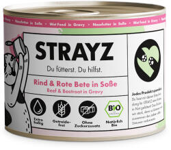  STRAYZ 12x200g STRAYZ BIO nedves macskatáp - Bio marha és bio cékla szószban
