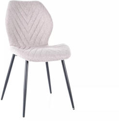 SIGNAL MEBLE Mike Nea Étkezőszék Szürke Szövet Fekete Fém Vázzal