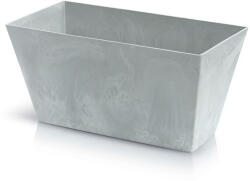 Prosperplast Műanyag virágcserép, Prosperplast Tubus Case, világosszürke, 60 × 32, 4 cm, magasság: 30 cm, 38, 6 l, betonhatású, téglalap alakú (TC255001)