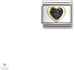 NOMINATION "Fekete szív" charm - 030220-10