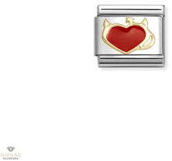 NOMINATION "Ördögi Piros szív" charm - 030207-51