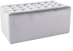 SIGNAL MEBLE Lori 2 Velvet Téglalap Alakú Bársony Ülőke Világosszürke Steppelt