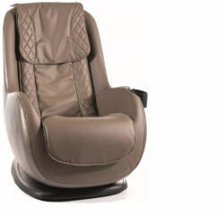 SIGNAL MEBLE Bugatti Luxus Masszázsfotel Műbőr Bézs Relax