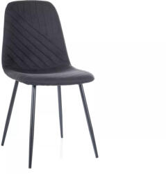 SIGNAL MEBLE Twist Nea Elegáns Fém Étkezőszék Fekete Steppelt