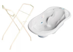 TEGA BABY Anatómiai Kád + Állvány - Szürke