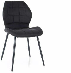 SIGNAL MEBLE Jake Nea Fekete Kárpitozott Étkezőszék Fém Vázzal