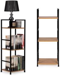 ModernHome Loft stílusú 3 szintes tölgy MDF polc fém vázzal, 80 cm (CWJ302480L WILD OAK)