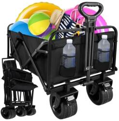 Gardlov összecsukható kerti/strand szállítókocsi, 97 l, 100 kg, fekete (00023084)