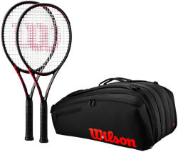Wilson 2x Clash 100 V3 + Clash 15PK Racquet Bag Racheta tenis