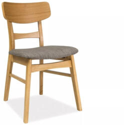 SIGNAL MEBLE CD-61 Tölgy Szövet Étkezőszék Szürke Párnázott Üléssel