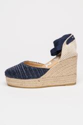 Manebi Manebi, Telitalpú textil espadrilles, Sötétkék, Bézs, 37 (H14WV000000-NAVY-BLUE-37)
