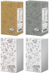 Piszke Szalvéta PISZKE Pretty textilhatású 2 rétegű 38x19cm 1/8 hajtogatott 40 lapos vegyes (1SZ2-040-BF100) - papir-bolt
