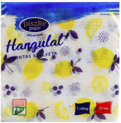 Piszke Szalvéta PISZKE Hangulat 1 rétegű 33x33 cm 1/4 hajtogatott 70 lapos (1SZ1-070-B101) - papir-bolt