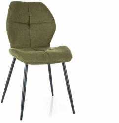 SIGNAL MEBLE Frank Nea Olívazöld Kárpitozott Étkezőszék Fekete Fém Vázzal