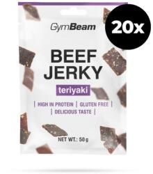 GymBeam Beef Jerky szárított marhahús 20 x 50 g teriyaki
