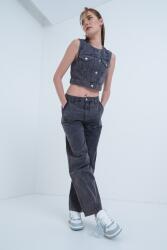 Moschino Jeans Moschino Jeans, Crop farmermellény, Sötétszürke, L (J1001-8228-1494-L)