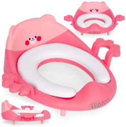 Homelux Wc szűkítő ülőke fülekkel puha párnával rózsaszín (PP104_PINK) - geminiduo