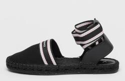 Armani Exchange ARMANI EXCHANGE, Espadrilles boka köré tekerhető pánttal, Fekete, Világosszürke, Púderrózsaszín, 36 (XDS006-XV923-00002-36)