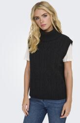 JdY JdY, Csavart kötésmintás garbónyakú mellény, Fekete, S (15335472-BLACK-S)