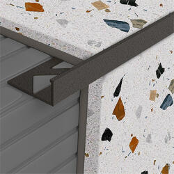  Alumínium szögletes élvédő profil (10 mm) kőhatású antracit - 270 cm (451202742)