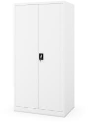 JAN NOWAK DAWID D600 fém öltözőszekrény, tárolószekrény, 900x1850x600 mm, fehér