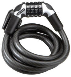 Kryptonite Kryptoflex 1218 számkombinációs sodronyzár, 12 mm x 180 cm, fekete