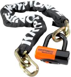 Kryptonite New York Chain 1210 láncos zár Evolution 4 Disc Lock lakattal, 100 cm x 12 mm, fekete - narancssárga