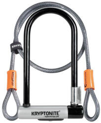 Kryptonite Kryptolok Series 2 STD U-Lakat, 229x102x13 mm, 120 cm x 10 mm-es hurokkábellel, szürke - bikepro - 23 500 Ft