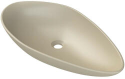 CeraStyle OLIVE - PULTRA ültethető - Top Counter - porcelán mosdó - MATT BÉZS - 75 x 38 cm (OC051L11W07) - watermarkt